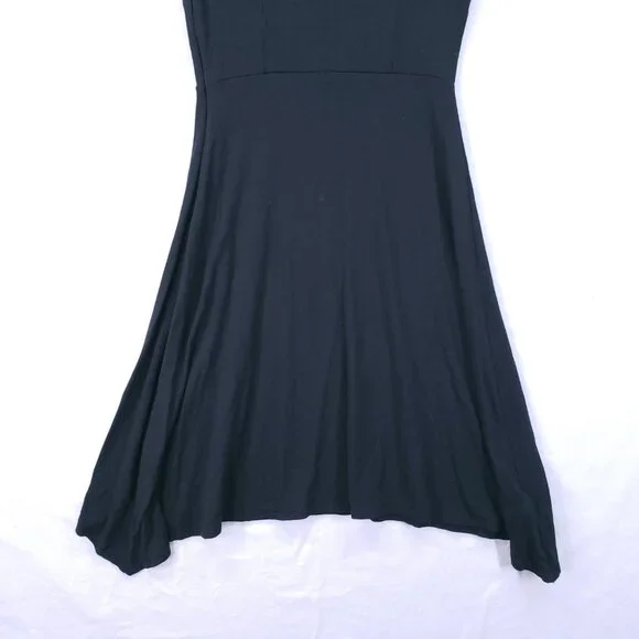 Ann Taylor Women Black Assymetrical Sleeveless A line Petite Dress XXSP - Picture 11 of 13
